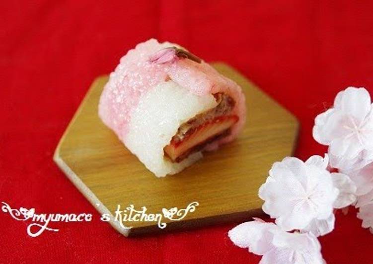 Recipe of Super Quick Homemade Sakura-Colored Japanese Confectionery