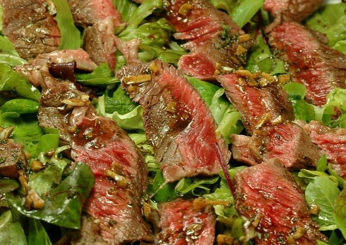 Steps to Make Ultimate Tagliata (Thin Sliced) Beef Steak Salad