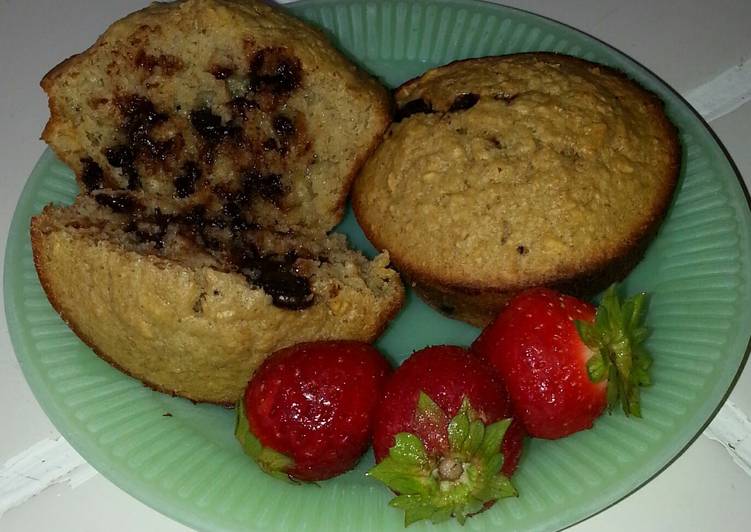 Steps to Make Perfect Chocolate chip banana oat muffins