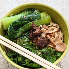 A picture of Taiwanese Beef Noodle Soup.