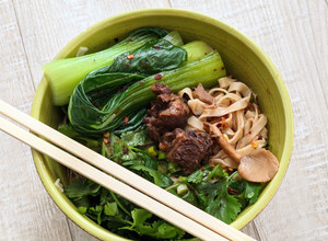 A picture of Taiwanese Beef Noodle Soup.