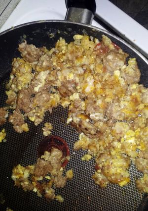 A picture of my breakfast burritos.
