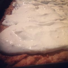 A picture of Canadian Carrot Cake with Strawberry touch.