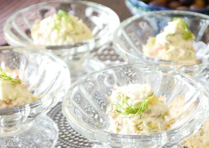 Crab and Avocado Base for Hors D'oeuvres