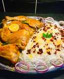 Zereshk Polo Morgh - Persian Barberry Rice with Chicken