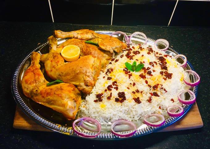 Recipe of Award-winning Zereshk Polo Morgh - Persian Barberry Rice with Chicken