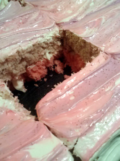 A picture of Amp Energy Drink Double Layer Cake.