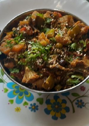 A picture of Mix vegetables sabji.