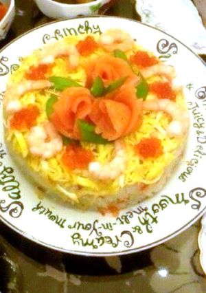 A picture of Sushi Cake for Celebrations.