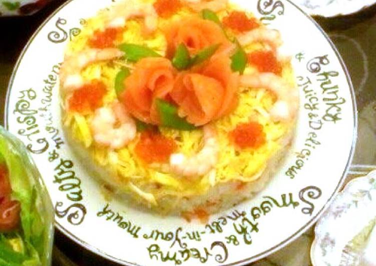 Recipe of Perfect Sushi Cake for Celebrations