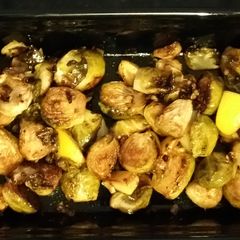 Roasted Potatoes and Brussels Sprouts with Lemon A picture of Roasted Potatoes and Brussels Sprouts with Lemon.