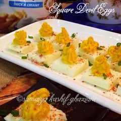 Square Devil Eggs #CookpadSehri A picture of Square Devil Eggs #CookpadSehri.