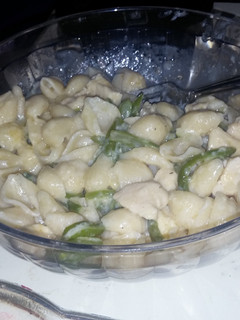 A picture of Chicken and shells.