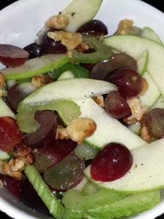 A picture of Apple, celery, and grape salad.