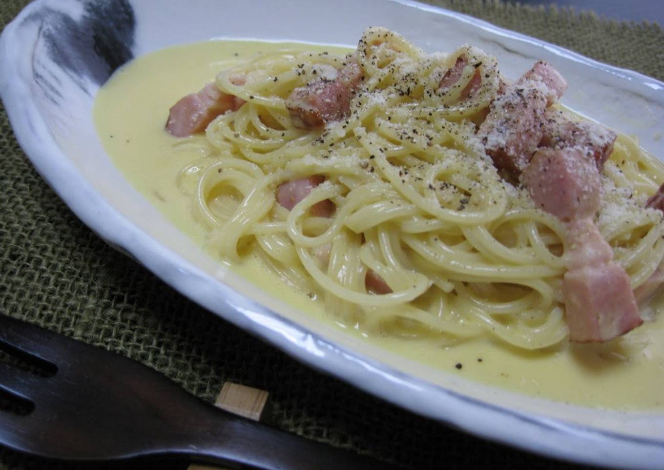 Carbonara with White Miso