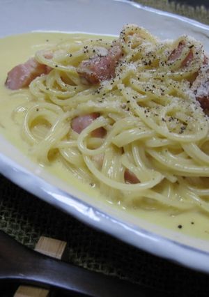 A picture of Carbonara with White Miso.