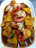 กุ้งผัดสับปะรด