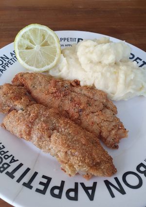 Una foto de Milanesas de merluza