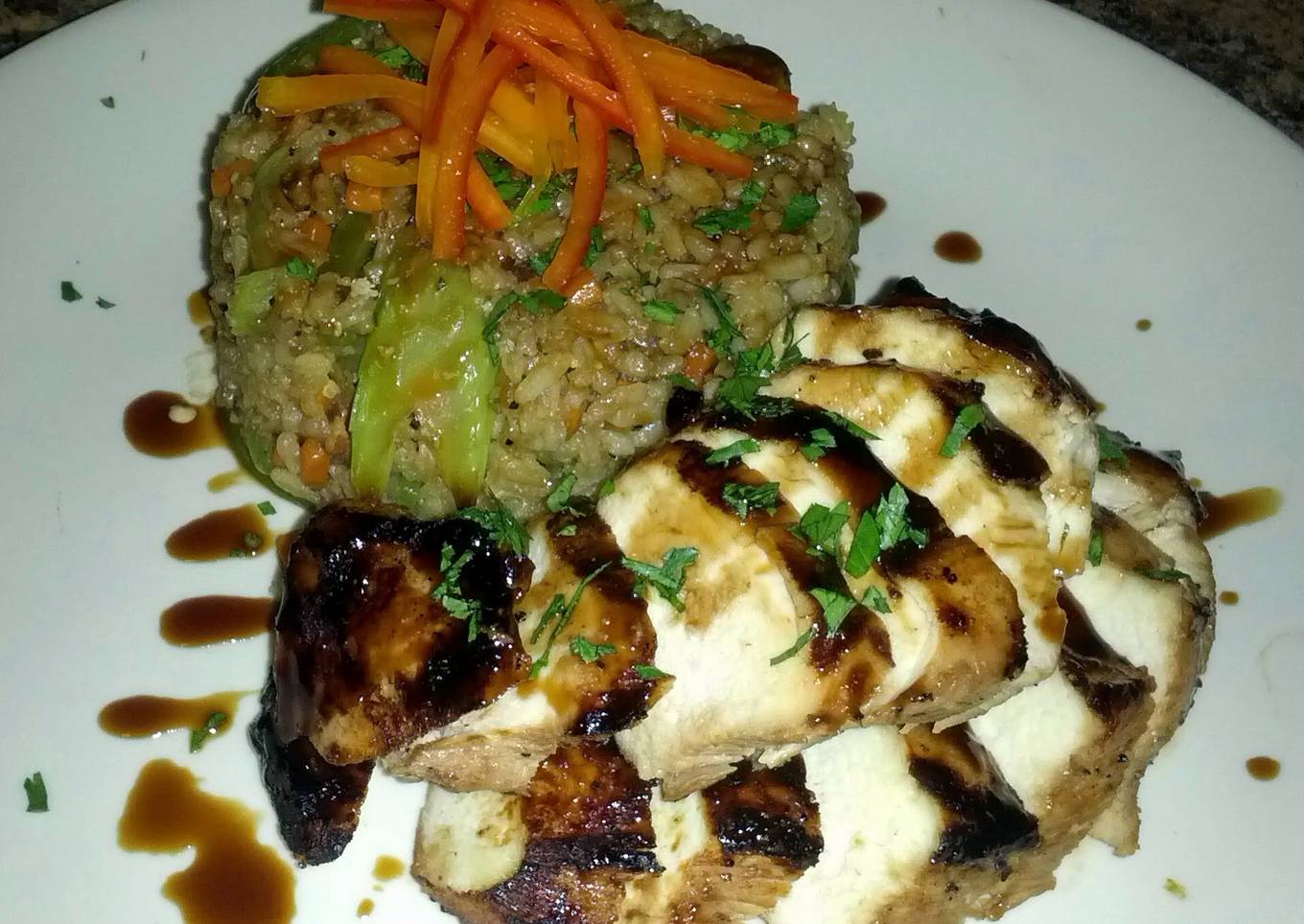 Teryaki Chicken with Stir-fry rice