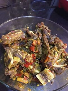 Foto resep Oseng iga pedas