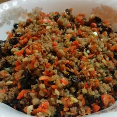 A picture of Egg roll & Empanada pork filling.