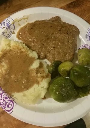 A picture of Crock pot cubed steak.