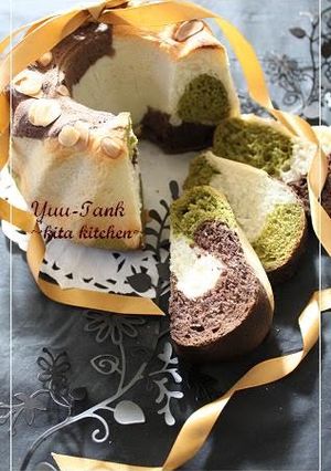 A picture of Wonderful Gugelhupf Tri-Colored Marble Bread.