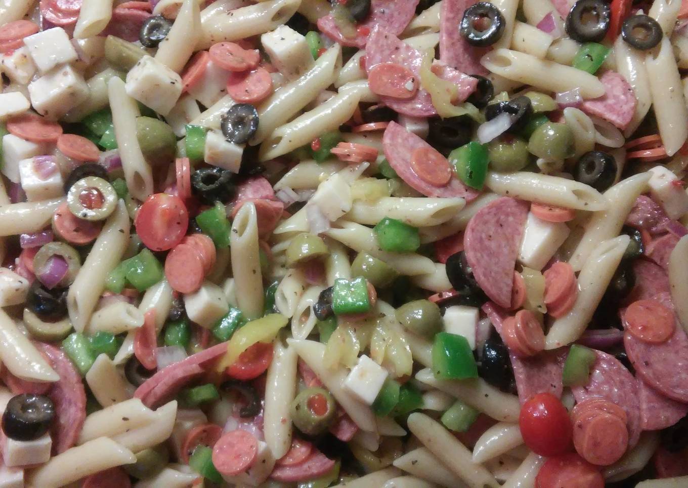 Homemade Tuscan Italian Pasta Salad