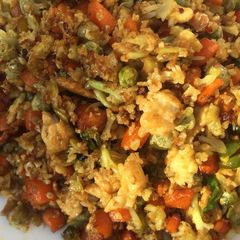 A picture of Cauliflower fried rice.