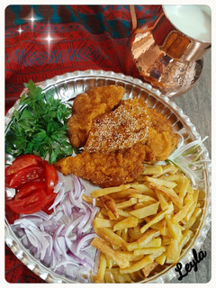 عکسی از دستور شنیسل مرغ