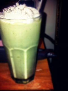 A picture of avocado smoothie.