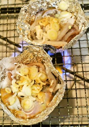 A picture of For Squid Liver Lovers! Squid Legs and Liver Cooked in Foil.