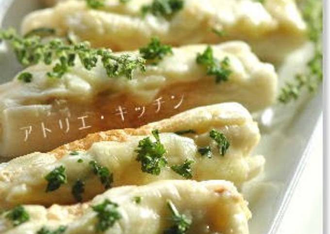 Steps to Make Favorite Remake Pizza-style Chikuwa and Potato Salad