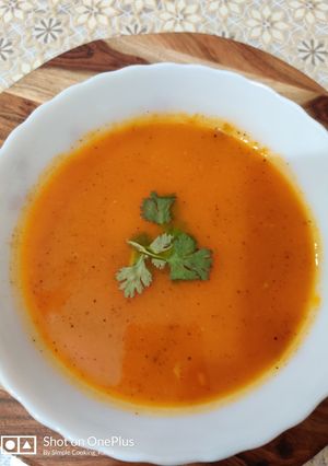 A picture of Carrot Tomato Soup.