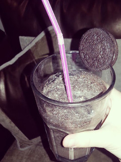 A picture of Oreo's milkshake.