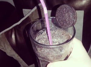 A picture of Oreo's milkshake.