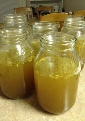 A picture of Chicken Bone Broth /Stock (crock pot).