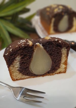 عکسی از دستور کیک گلابی درسته