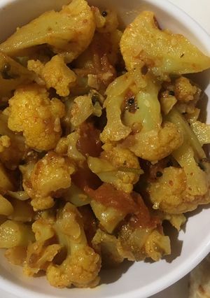A picture of Cauliflower sabzi (Satvik).