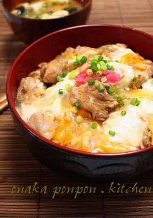 A picture of Rich Stir-Fried Oyako Chicken and Egg Rice Bowl.