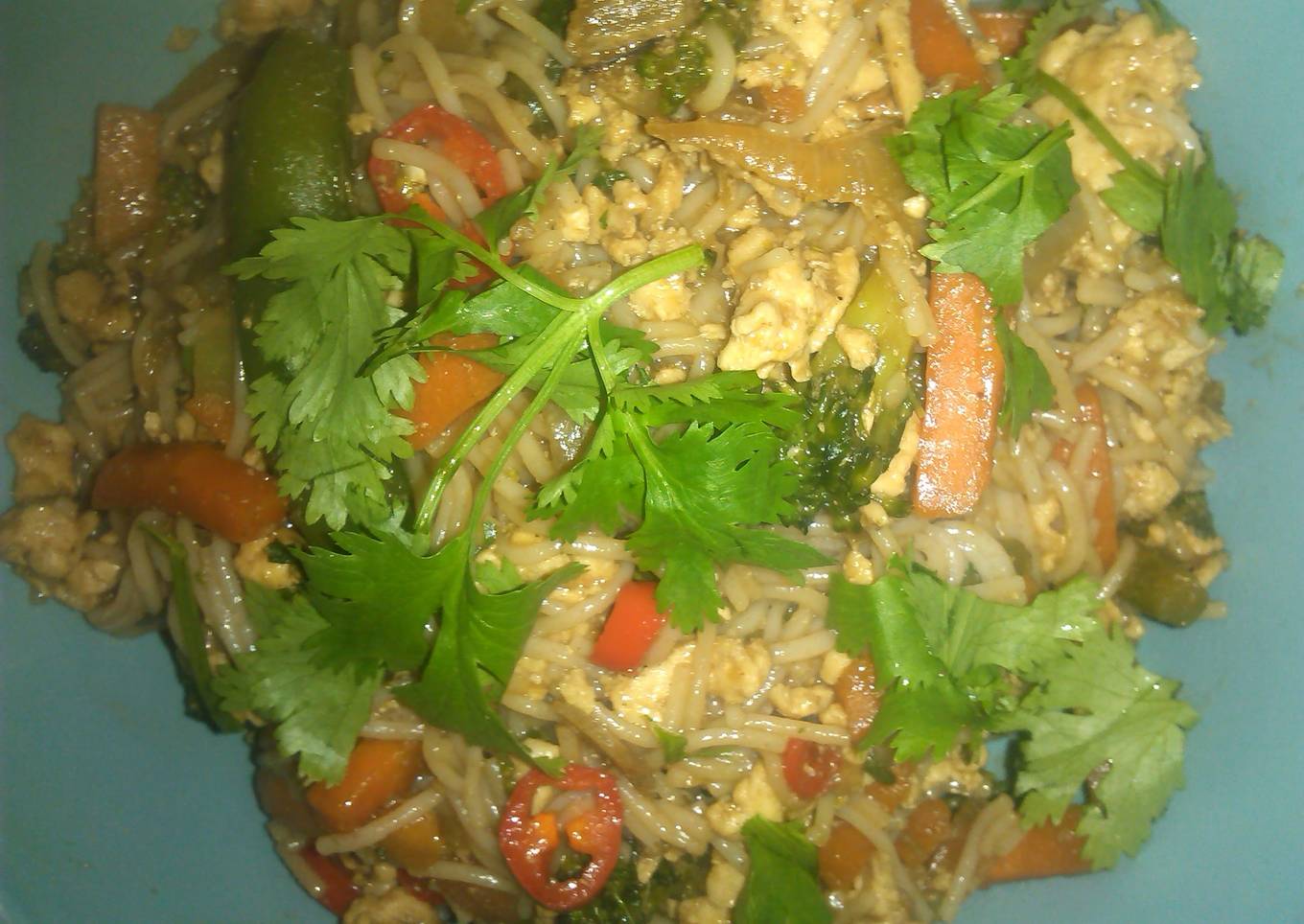 Turkey noodle stir-fry