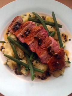 A picture of Vickys Duck Breast with Whisky & Passionfruit Sauce DF EF SF NF.