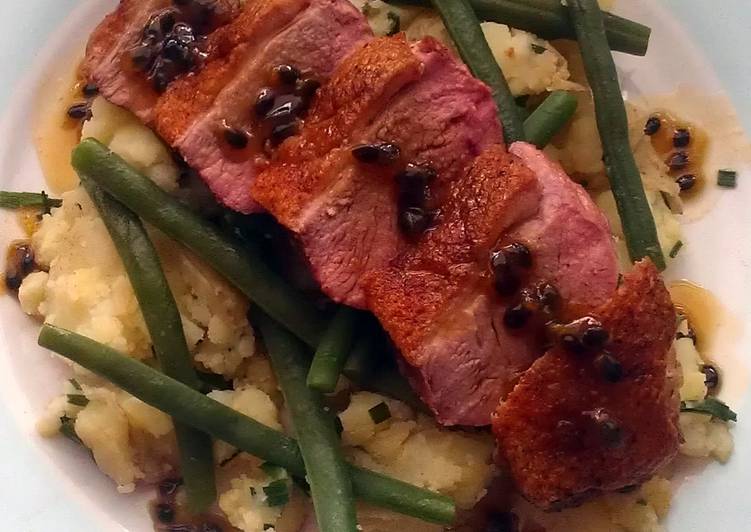 Steps to Make Speedy Vickys Duck Breast with Whisky &amp; Passionfruit Sauce DF EF SF NF