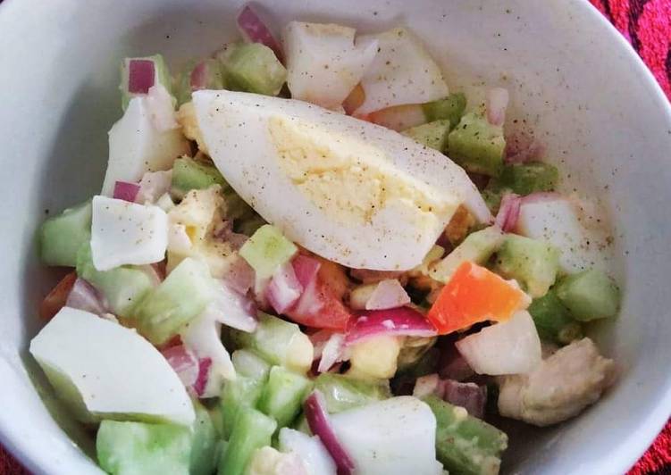 Simple Way to Prepare Ultimate Egg chicken salad