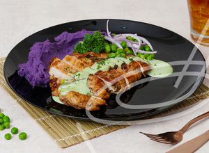 Foto resep Grilled Tender Chicken and Wasabi Cream