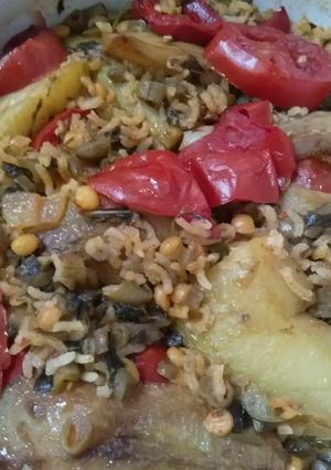 عکسی از دستور دلمه کدو بادمجان (بادنجان)