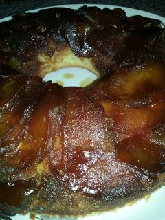 Una foto de Torta invertida de manzanas