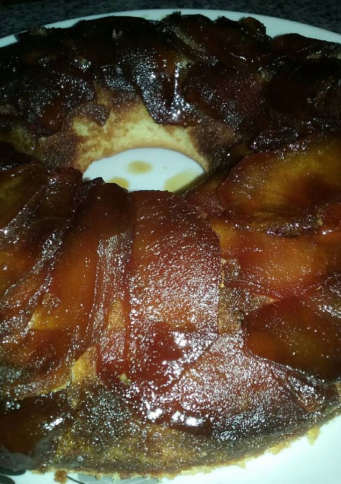 Una foto de Torta invertida de manzanas