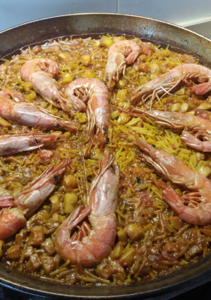 Una foto de Fideuá sin gluten