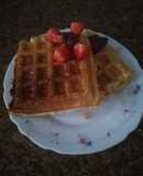 Gofres con harina bizcochona